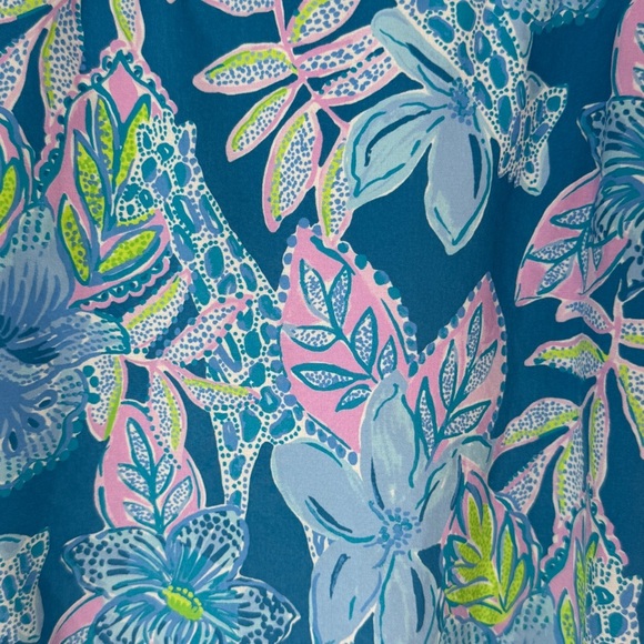 Lilly Pulitzer Luxleta Skort Blue and Pink Floral Print Size Large - Picture 2 of 10